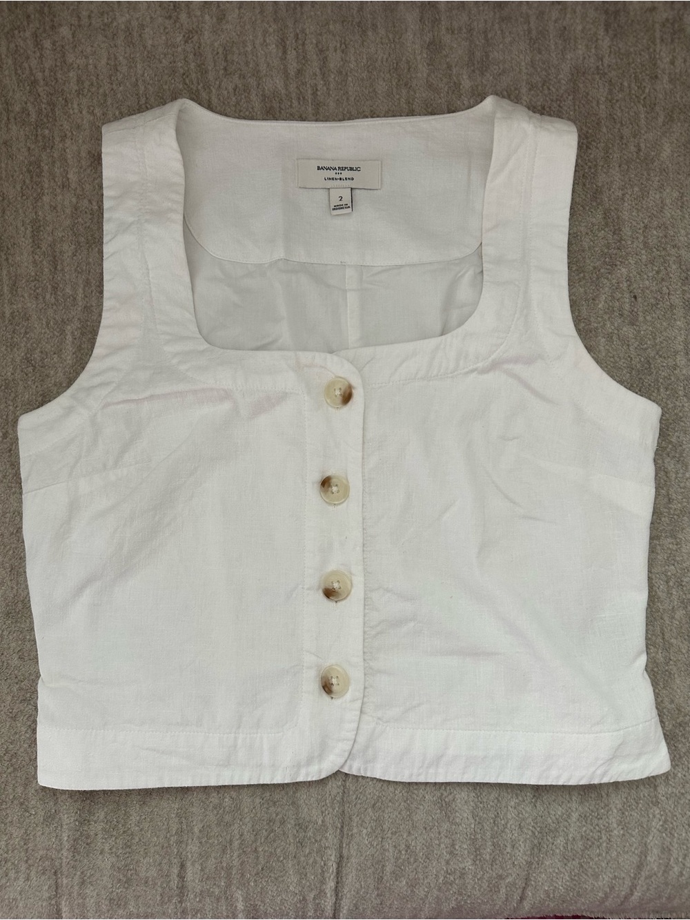 Banana Republic Cropped Linen Vest